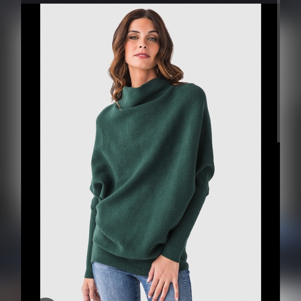🥊Chic Forest Green Turtleneck Sweater